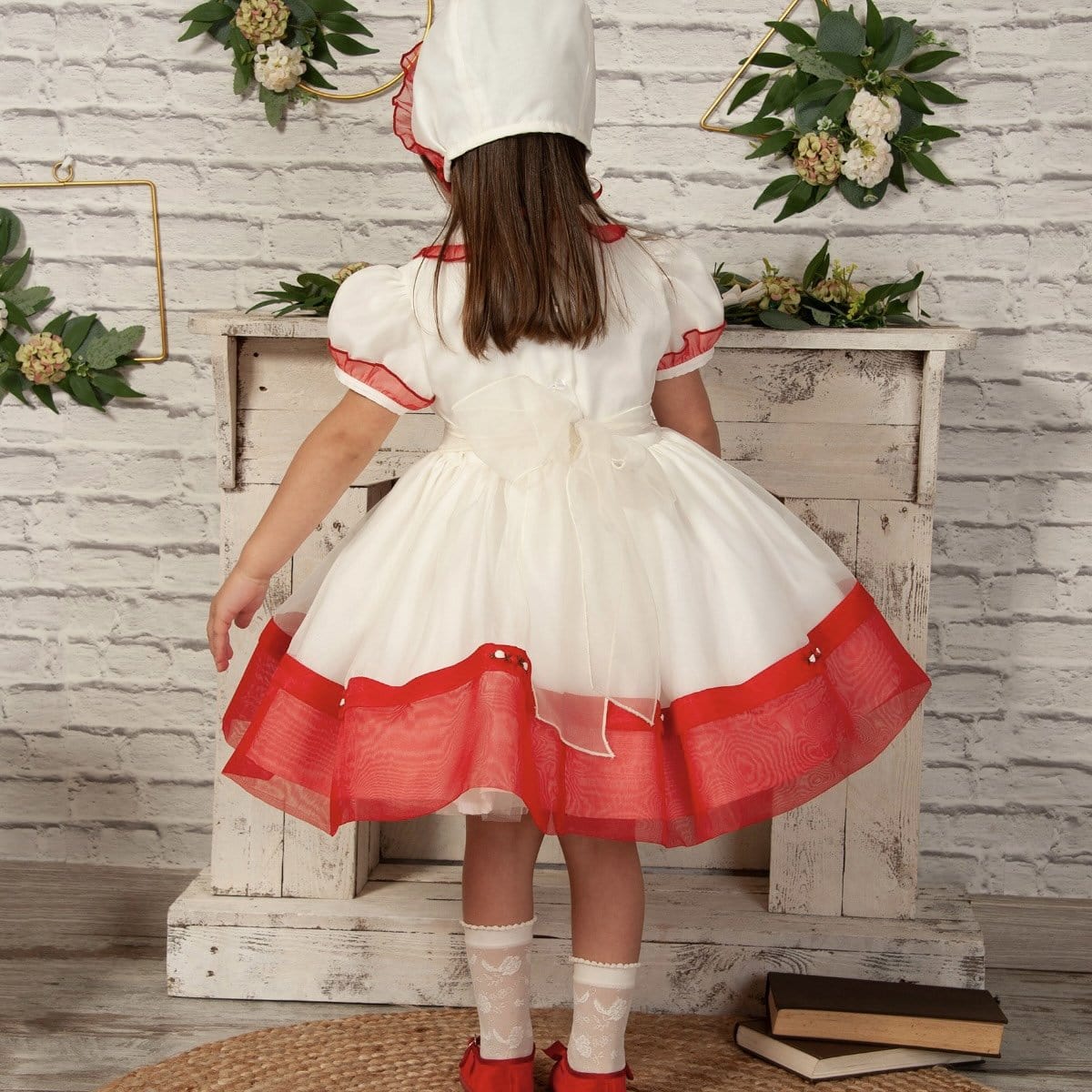 BLUEBELLS - Trixabelle Organza Dress & Bonnet - Cream
