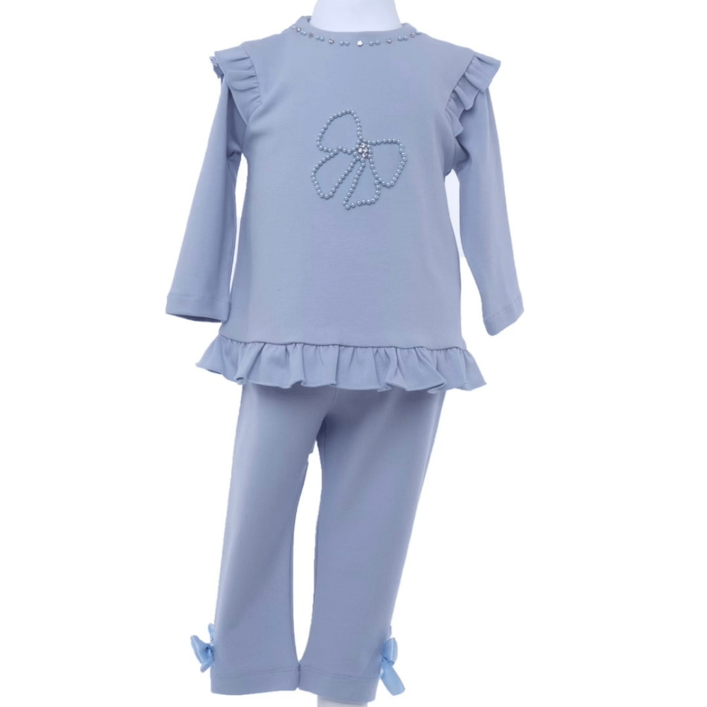 Bimbalo - Bow Detail Leggings Set - Baby Blue