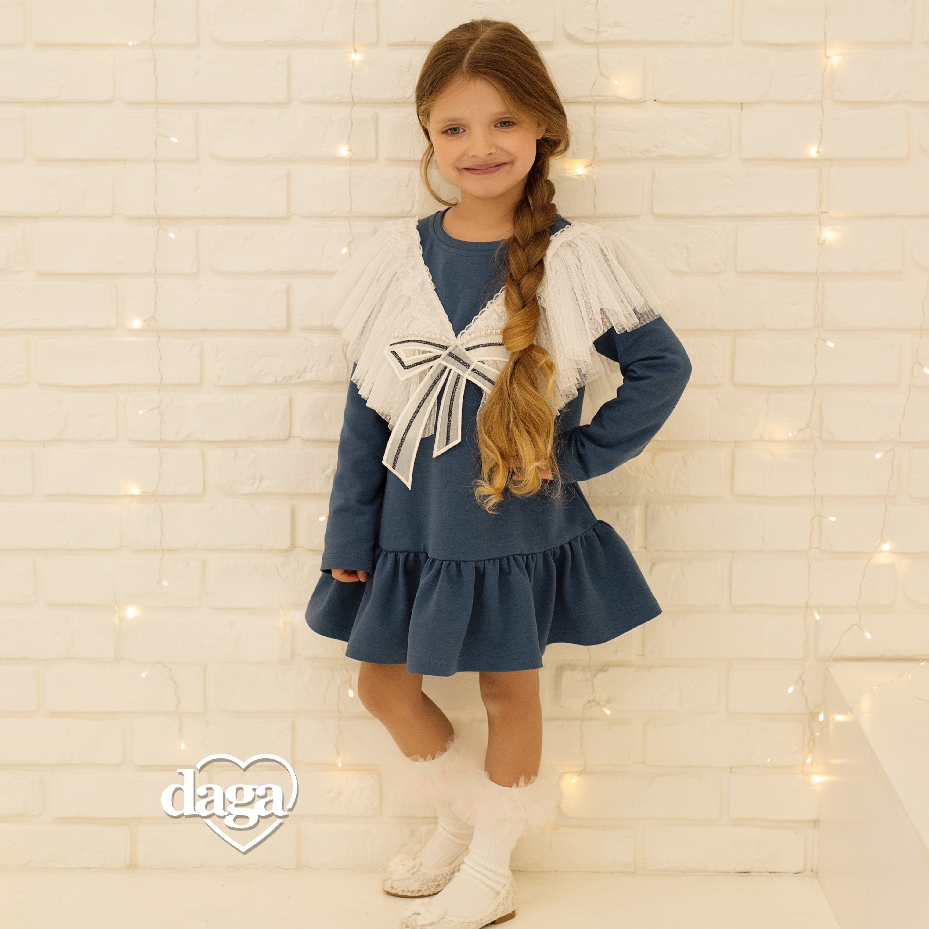 Daga - Fly To Heaven Jersey Dress - Blue