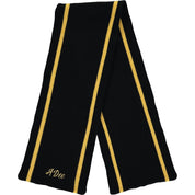 A DEE - Stripe Knitted Scarf - Black