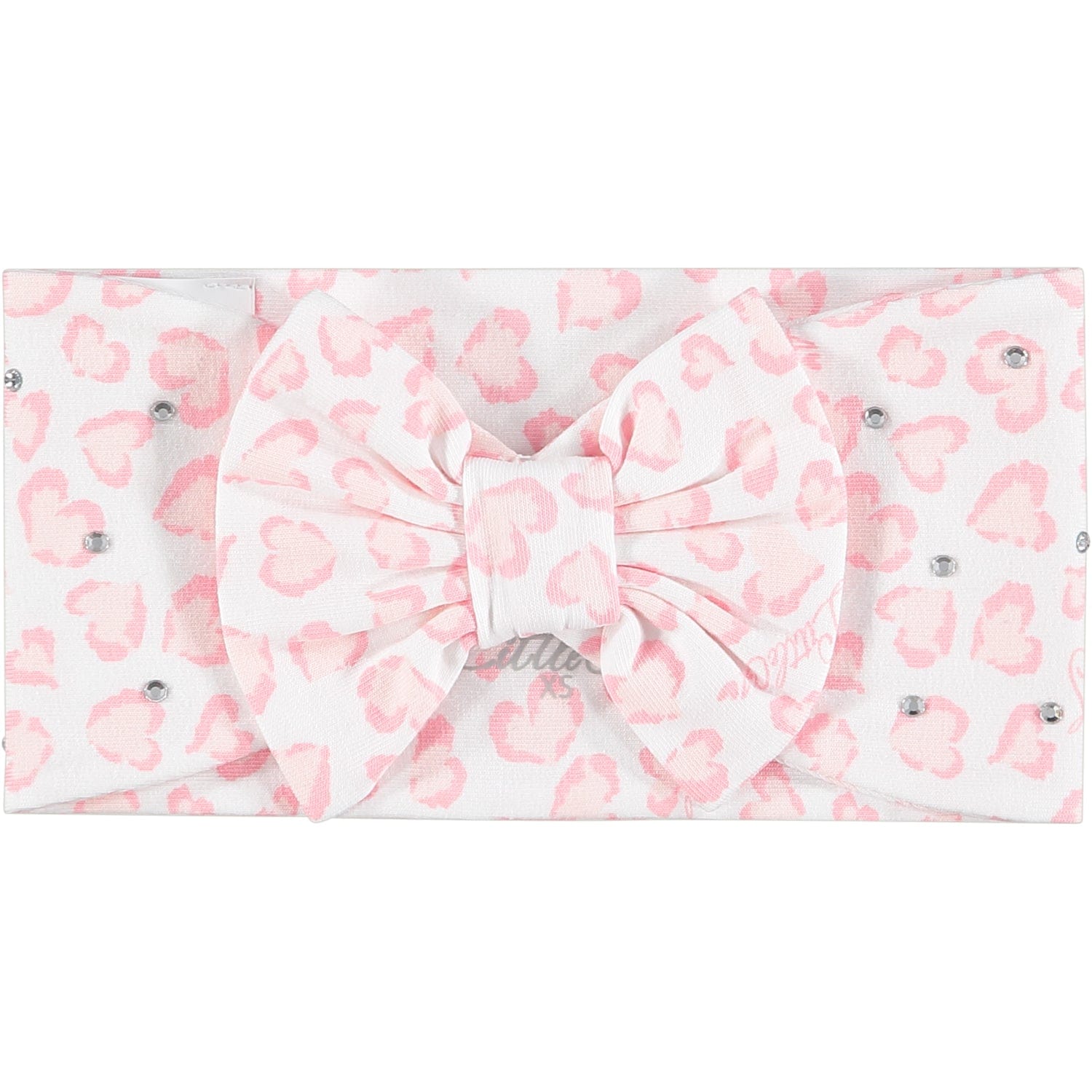 LITTLE A - Esther Leopard Print Headband - White