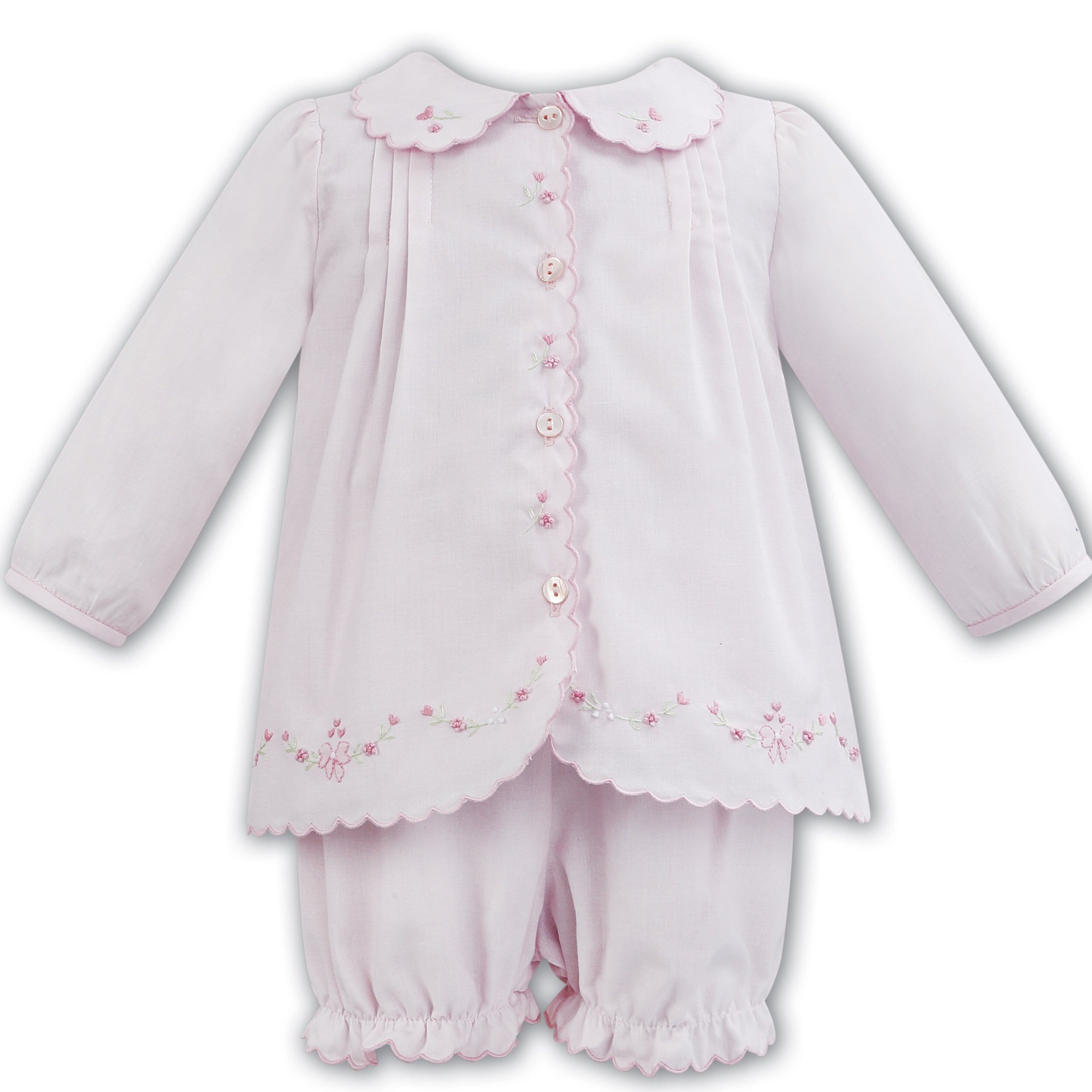 SARAH LOUISE -  2 Piece Embroidered Set - Pink