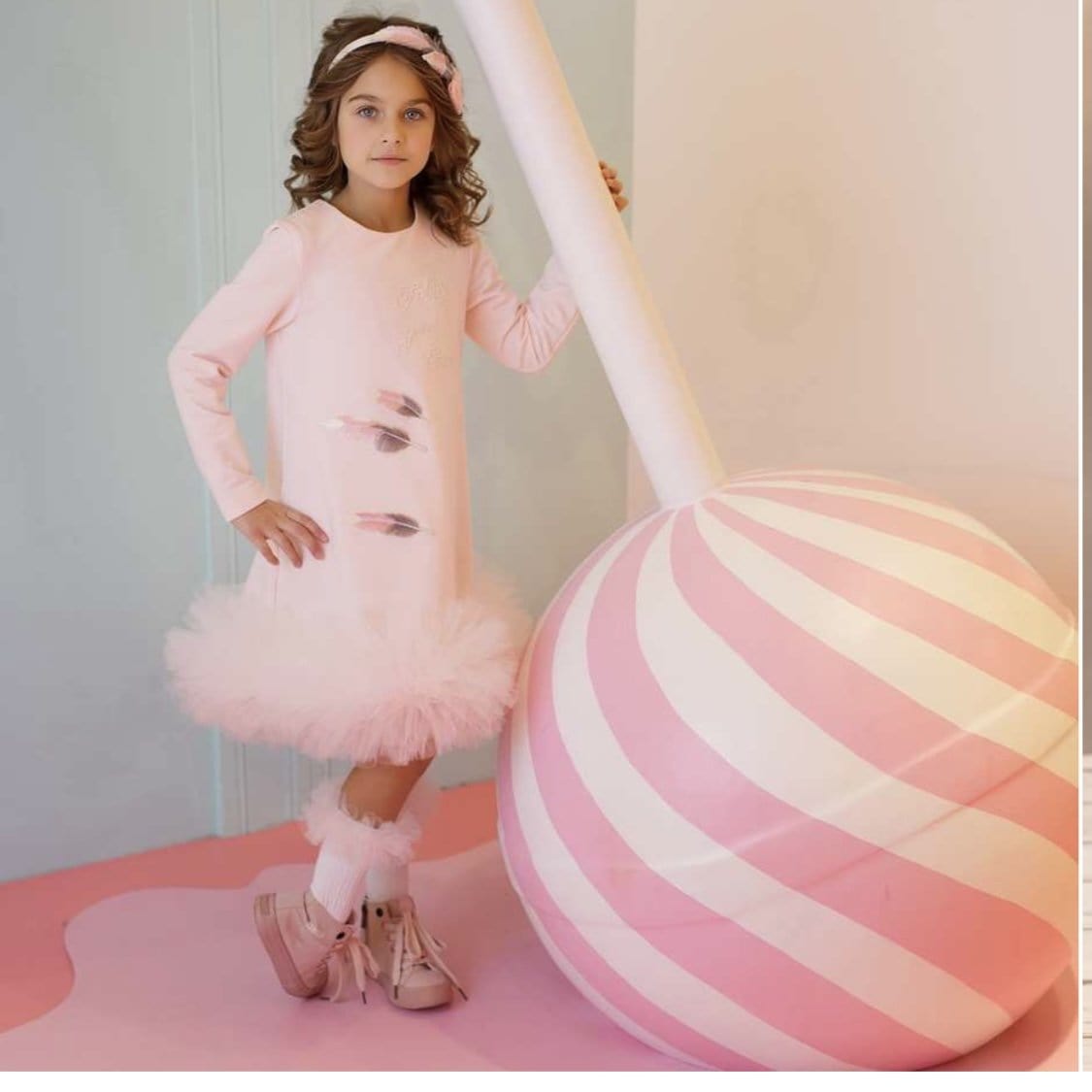 Daga - feather Tutu Dress - Pink