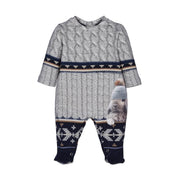 LAPIN HOUSE - Winter Rabbit Babygrow - Grey