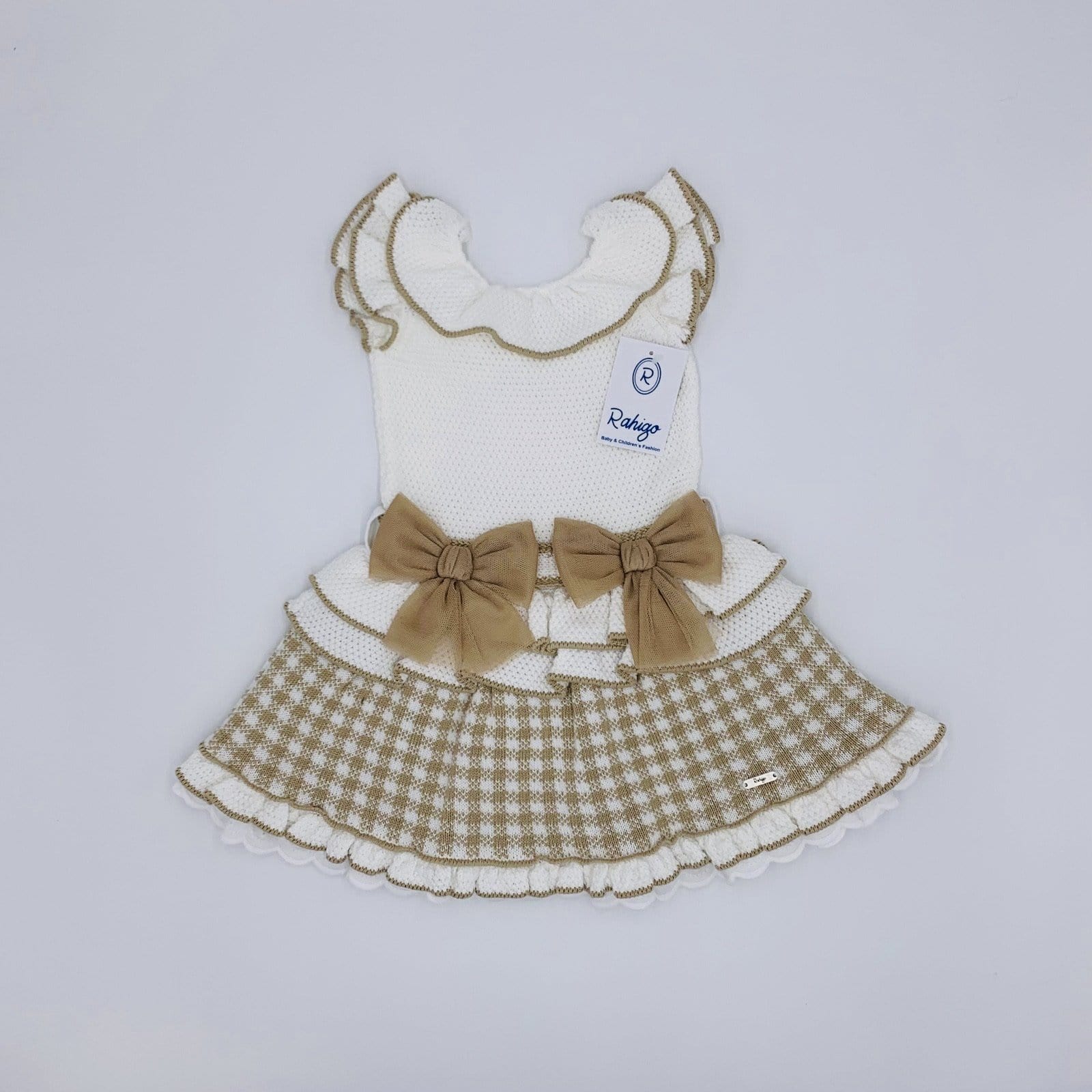 RAHIGO - Dog Tooth Dress - Camel