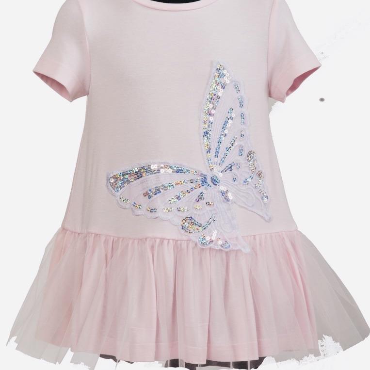 DAGA - Sequin Butterfly Dress - Pink