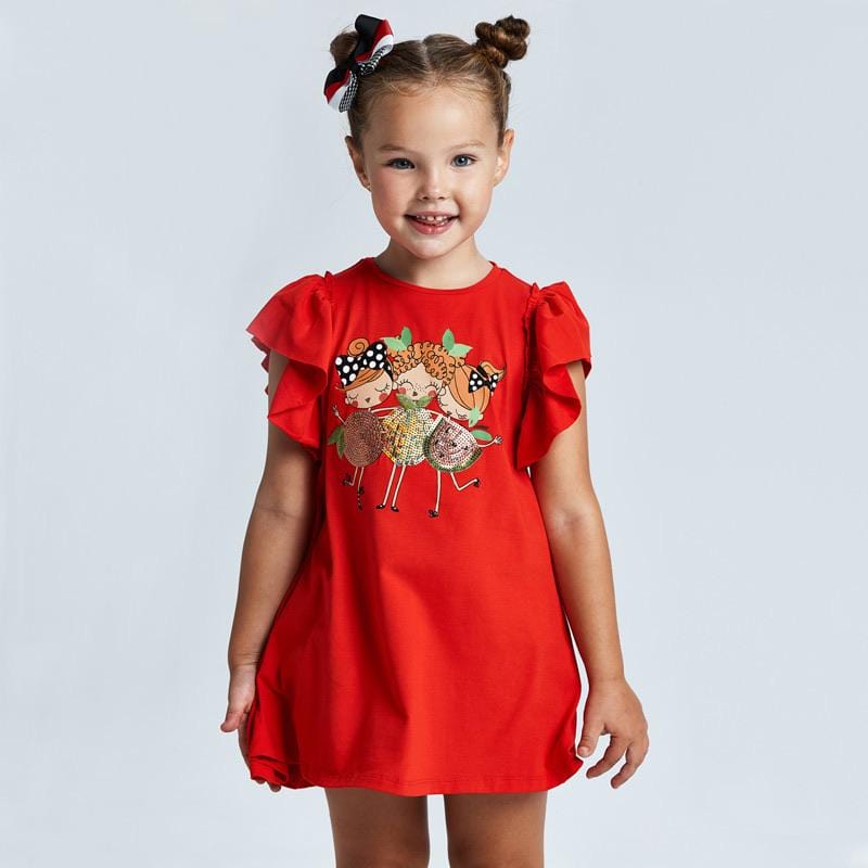 MAYORAL - Fruit Girls Dress - Red