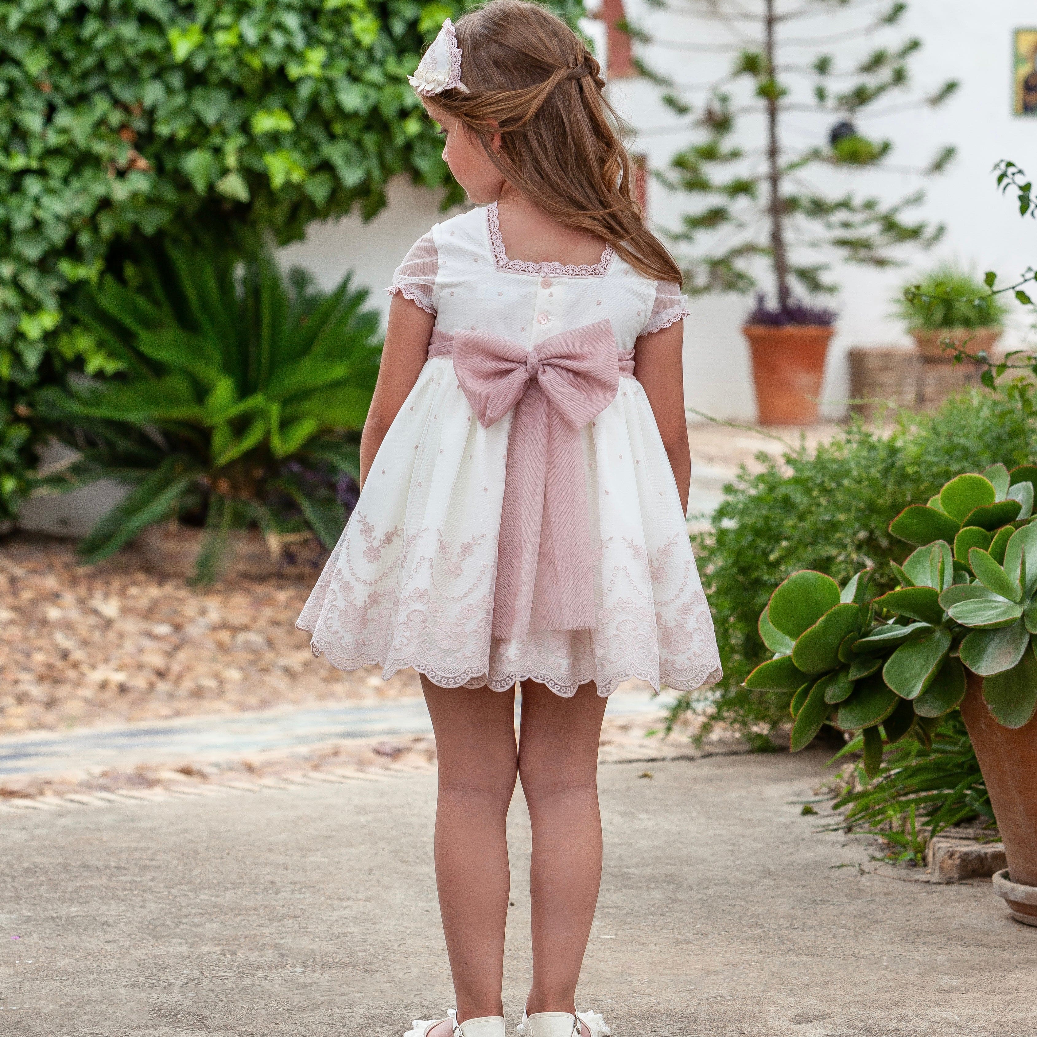 ABUELA TATA - Ceremony Lace Puffball Dress - Pink