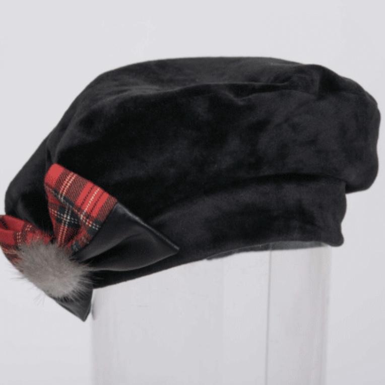 Daga - Tartan Beret - Black