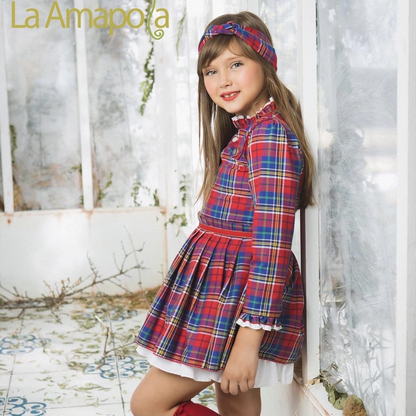 LA AMAPOLA - Chelsea Drop Waist Dress  - Red