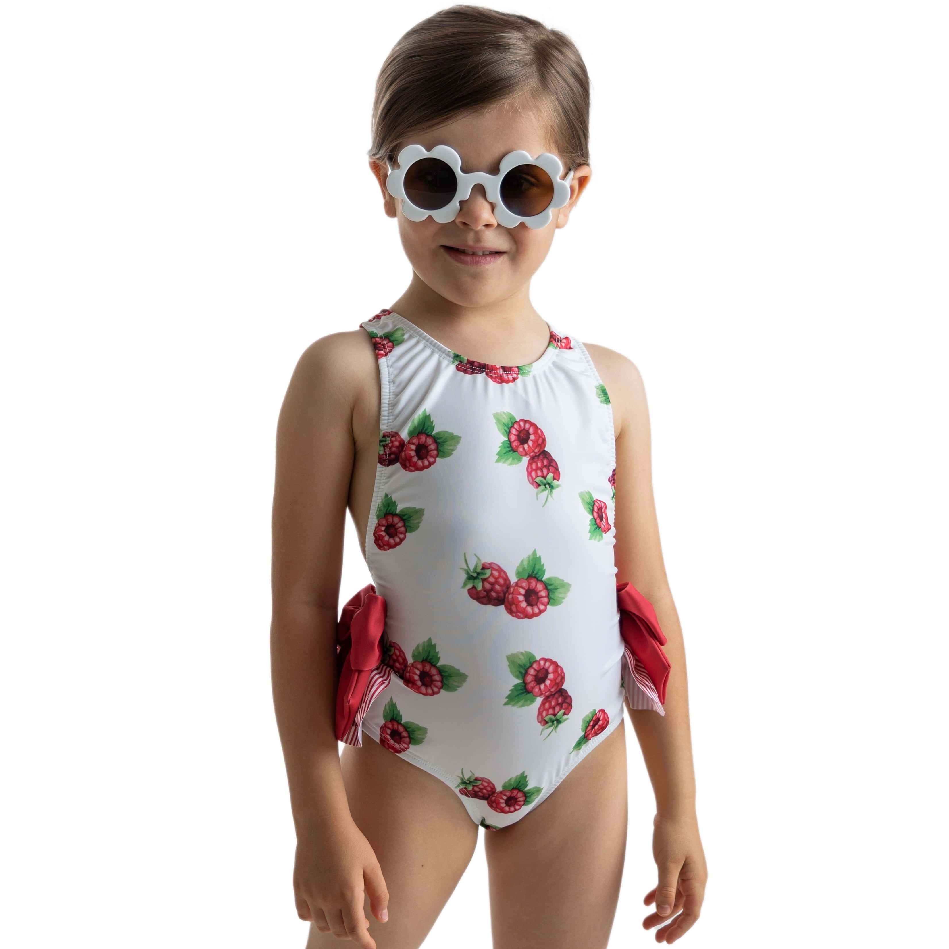 MEIA PATA - Marianne Raspberries Print Swimsuit - Crimson