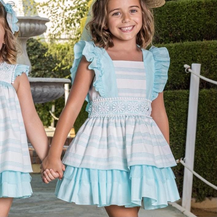 BABINE - Stripe Dress - Turquoise