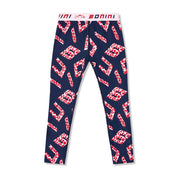 BONINI BY A DEE - Letter Print Sport Legging Set - Blue Navy