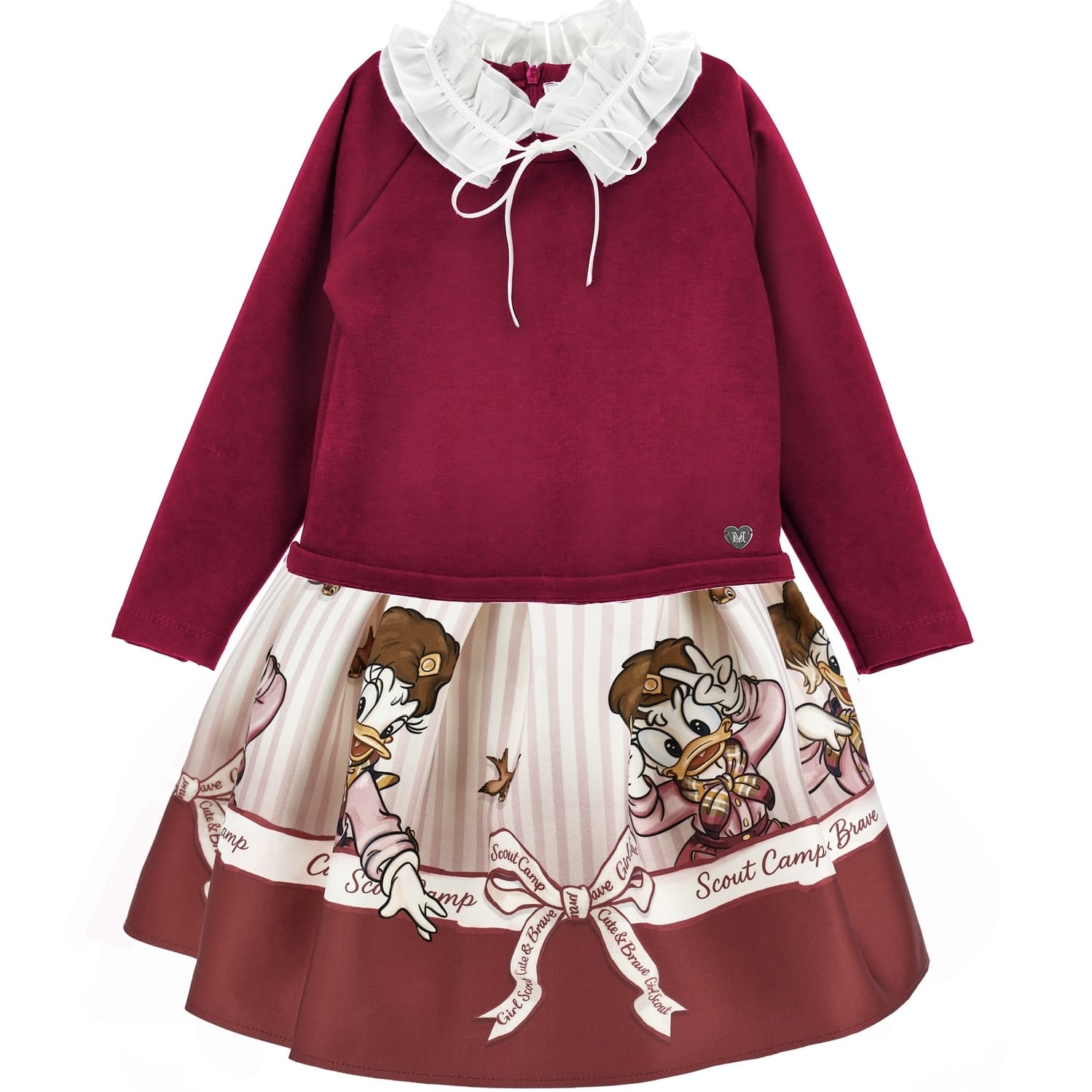 MONNALISA - Daisy Duck  Dress - Burgundy