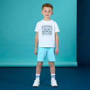 MITCH & SON - Hendrick JNR Space Dye Soft Short Set - Bright White