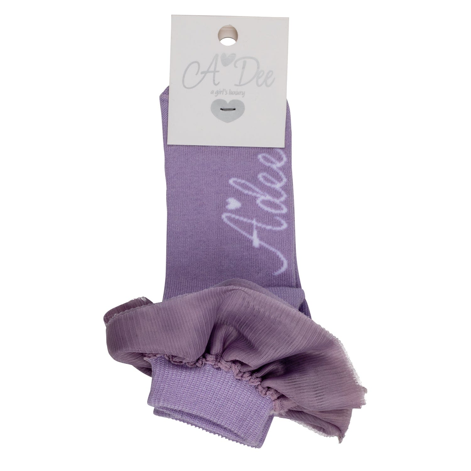 A DEE - Nova Popping Pastels Tulle Ankle Socks - Lilac