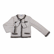 NAXOS - Tweed Four Piece Skirt Set With Black Trim - Cream