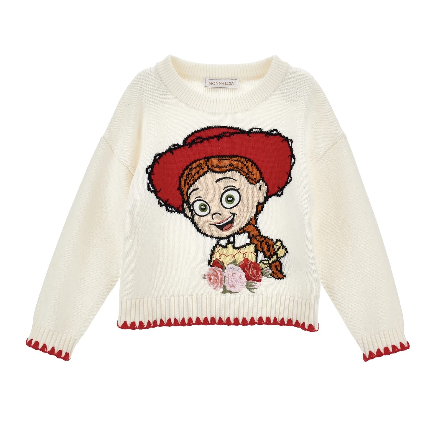 MONNALISA - Toy Story Blouse, Jumper & Denim Skirt Set - Cream