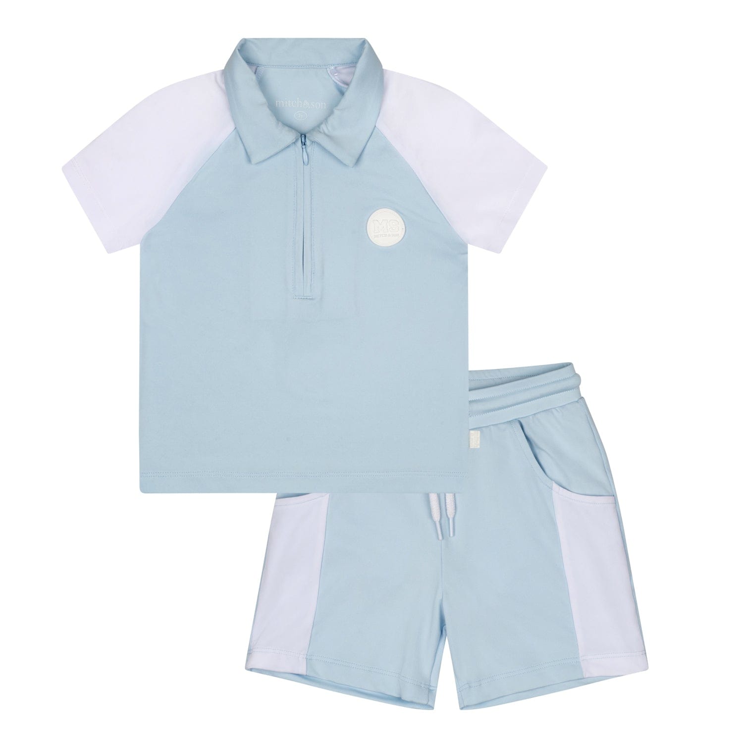 MITCH & SON - Trex Sandy Shores Poly Polo Set - Sky Blue