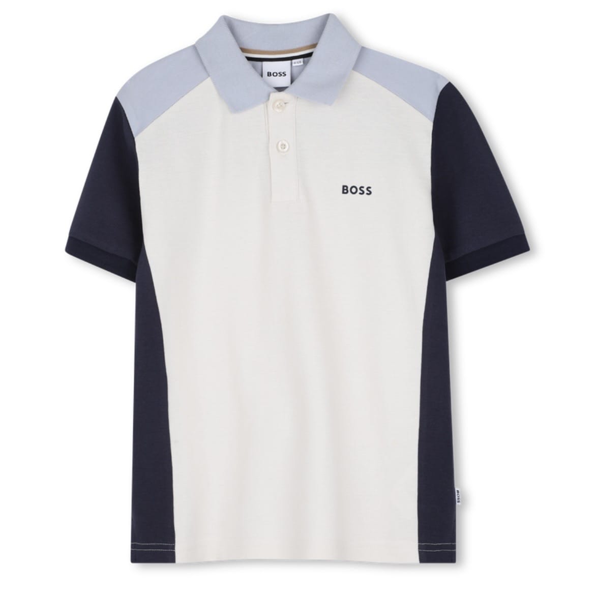 BOSS - Colour Block Polo -  Ivory