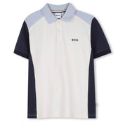 BOSS - Colour Block Polo -  Ivory