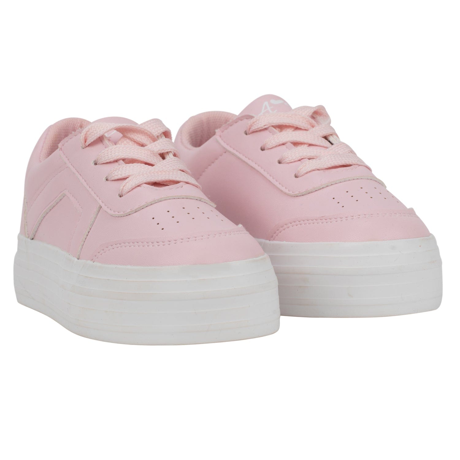 A DEE -  Patty Chic Chevron Platform Trainer - Pink