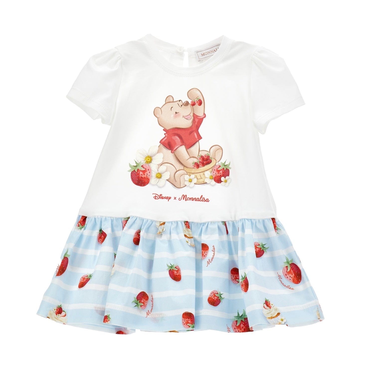 MONNALISA - Winnie The Pooh Bebe Jersey Dress - Blue