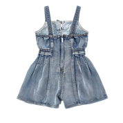 MONNALISA -  70's Denim Playsuit - Blue