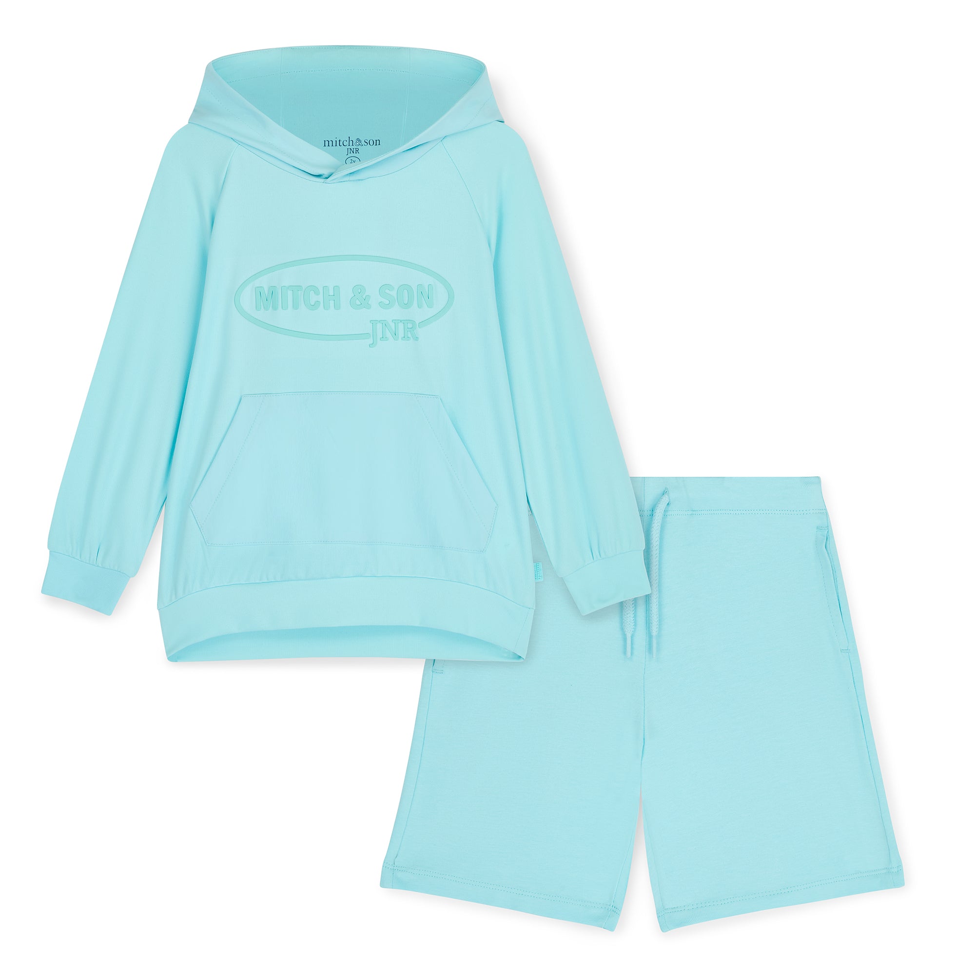 MITCH & SON - Henry & Hunter JNR Hoody Three Piece Short Set - Turquoise