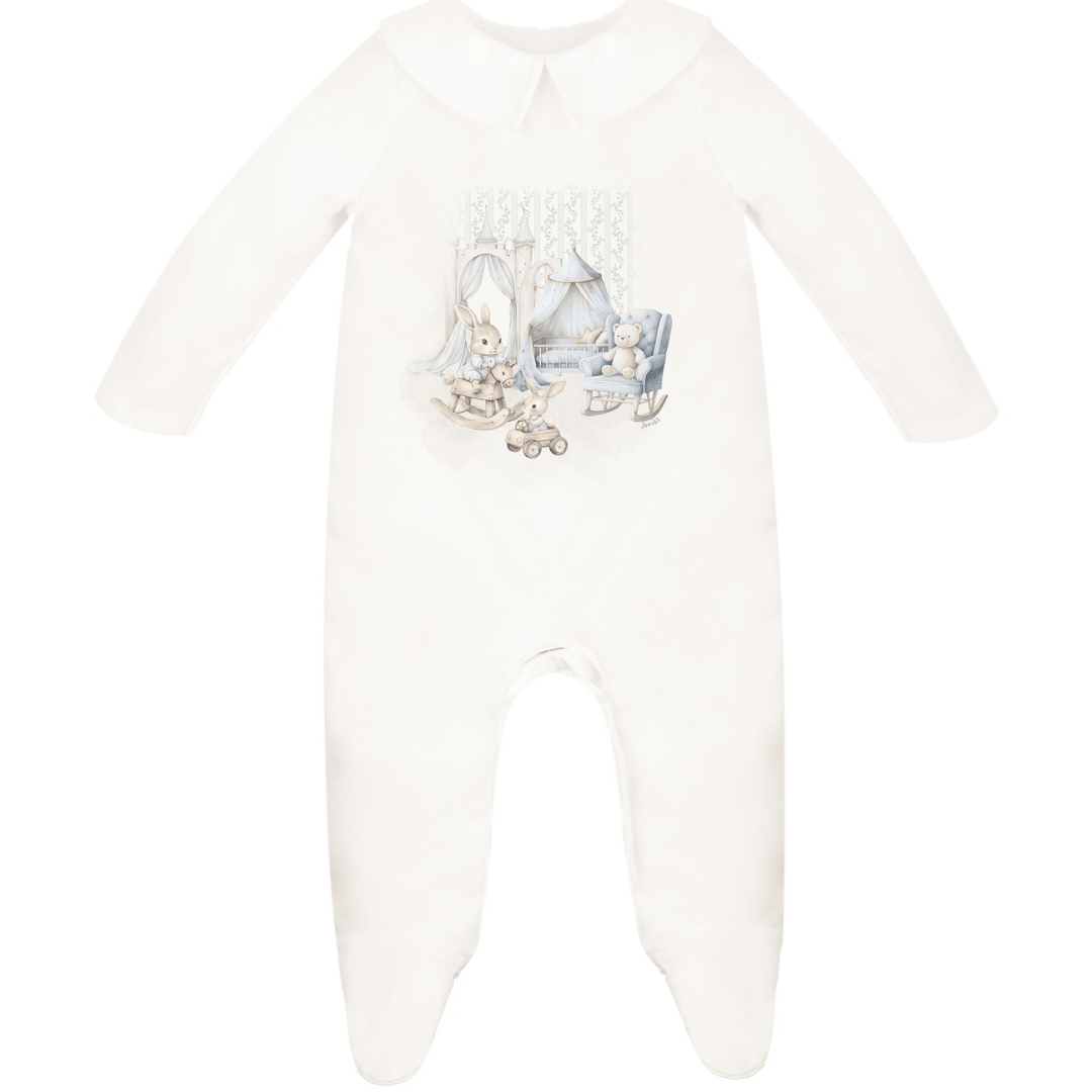 JAMIKS - Cotton Lumo Nursery Babygrow - Blue