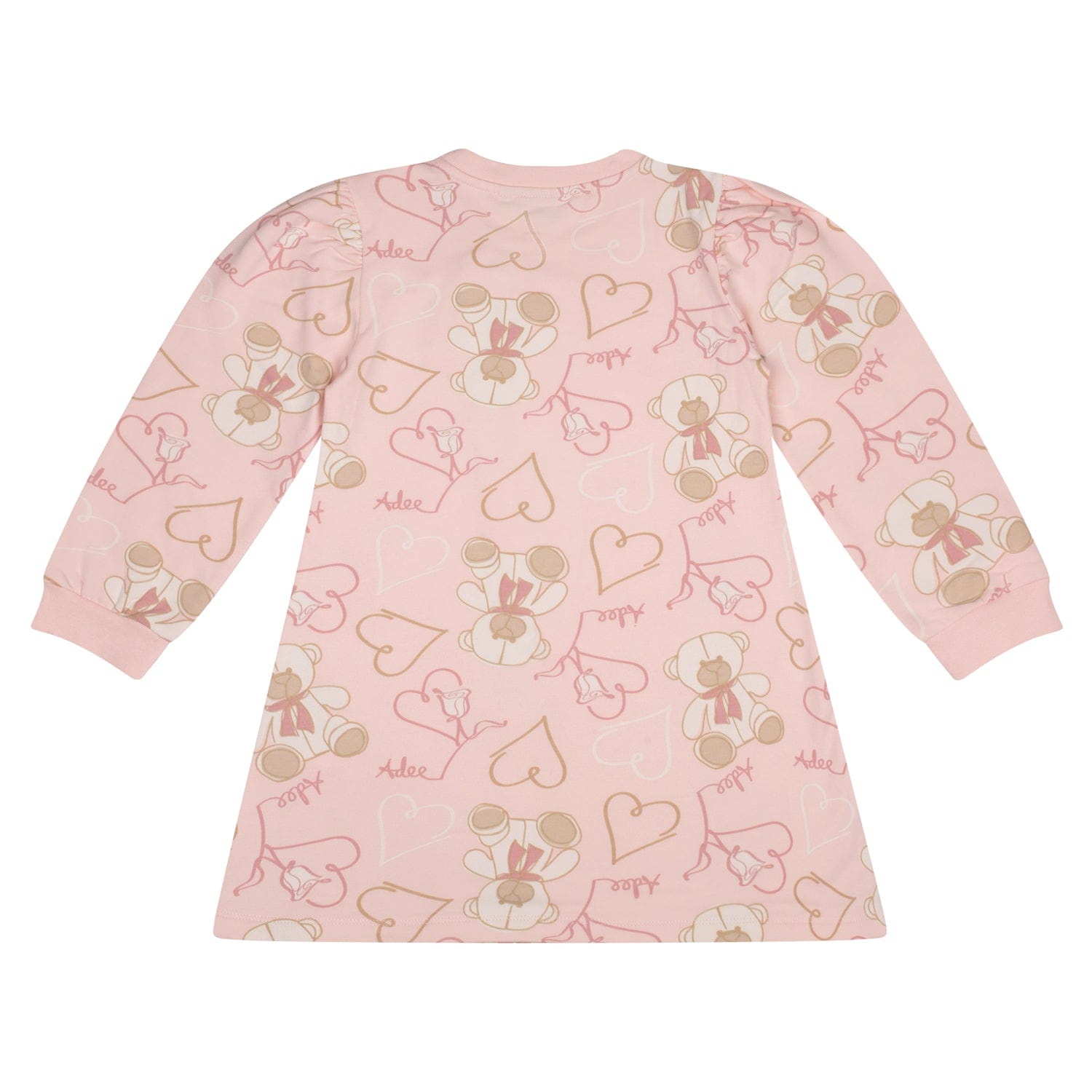 A DEE - Abstract Teddy Sage Teddy Print Sweat Dress - Baby Pink