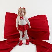 LITTLE A - Little Locket Eva Frilly Jam Pant Set - Snow White