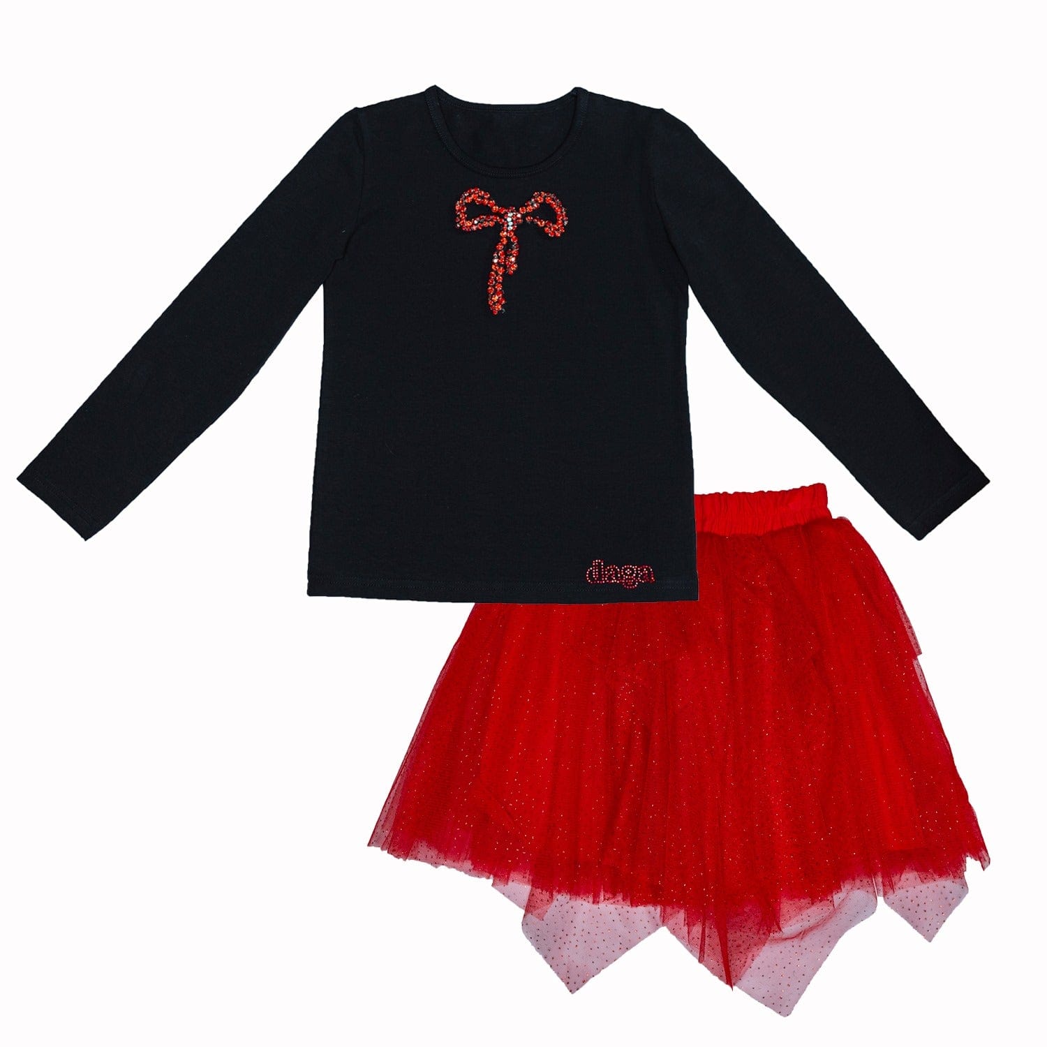 Daga - Not Only Christmas Tulle Skirt Set - Red