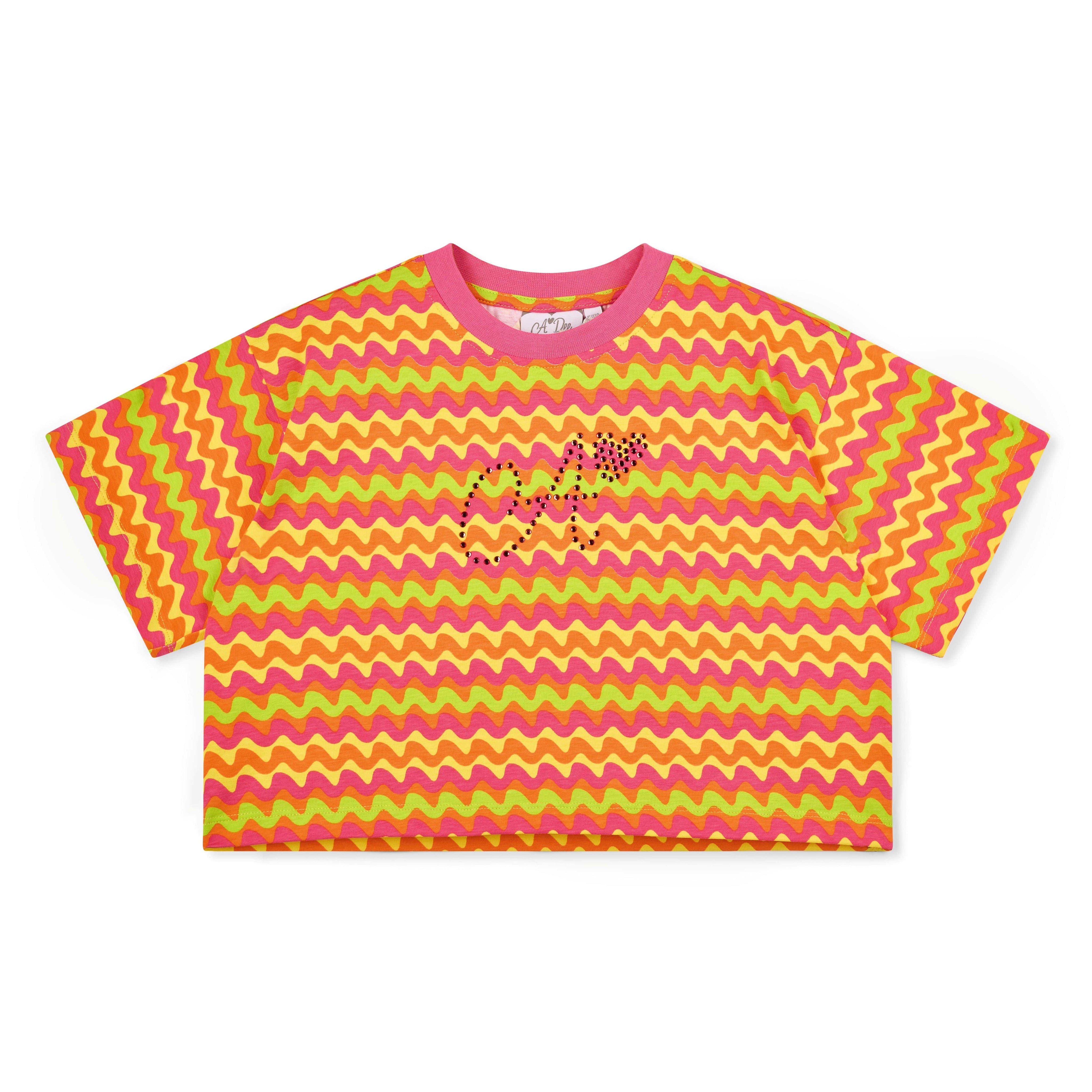 A DEE - Thea Tutti Frutti Zig Zag Flare Set - Pink