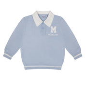 MITCH & SON - Andre & Arden Knitted Polo Top & Trouser Set - Pale Blue