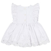 LITTLE A - Juniper Pastel Hearts Broderie Anglaise Dress - White