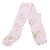 A DEE - Abstract Teddy Serenity Teddy Print Tights - Baby Pink