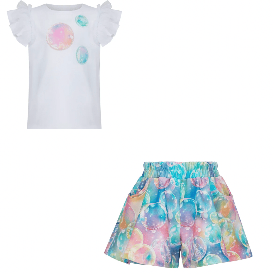 Daga -Bubbleland Short Set - White
