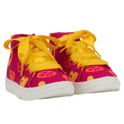 A DEE - Jazzy Bold Hearts Printed Canvas High Top - Hot Pink