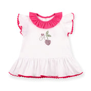 LITTLE A - Cutie Frutti Phoebe Cherry Legging Set - White
