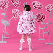 A DEE - Winter Bloom Ava Rose Print Jacket - Pale Pink