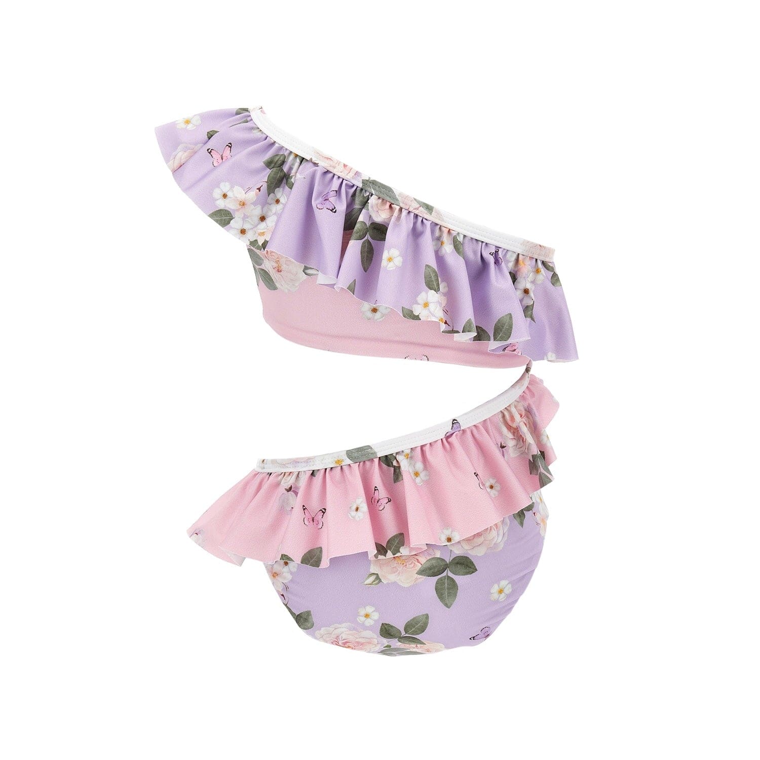 MONNALISA - Rapunzel Cutout Swimsuit - Lilac