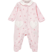 MONNALISA - Heart Babygrow  - Pink