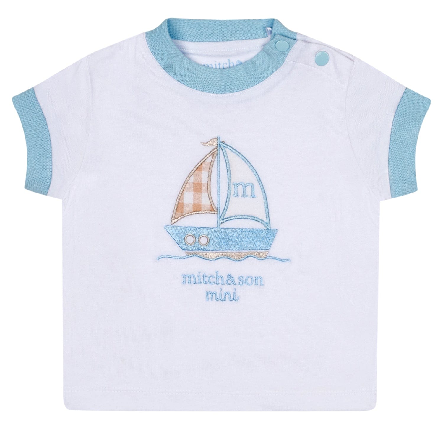 MITCH & SON MINI - Sully Sandy Shores Boat Short Set - Sky Blue