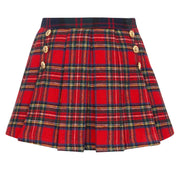 BALLOON CHIC - Tartan  Skirt Set - Red