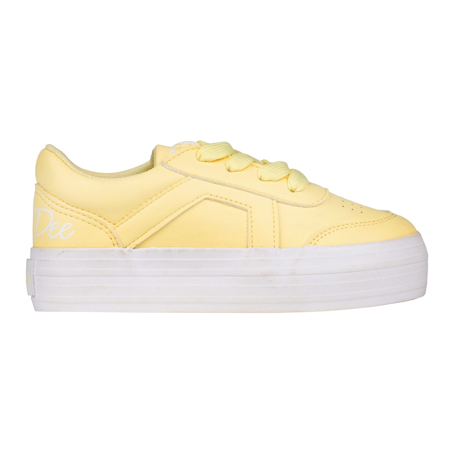 A DEE -  Patty Chic Chevron Platform Trainer - Lemon