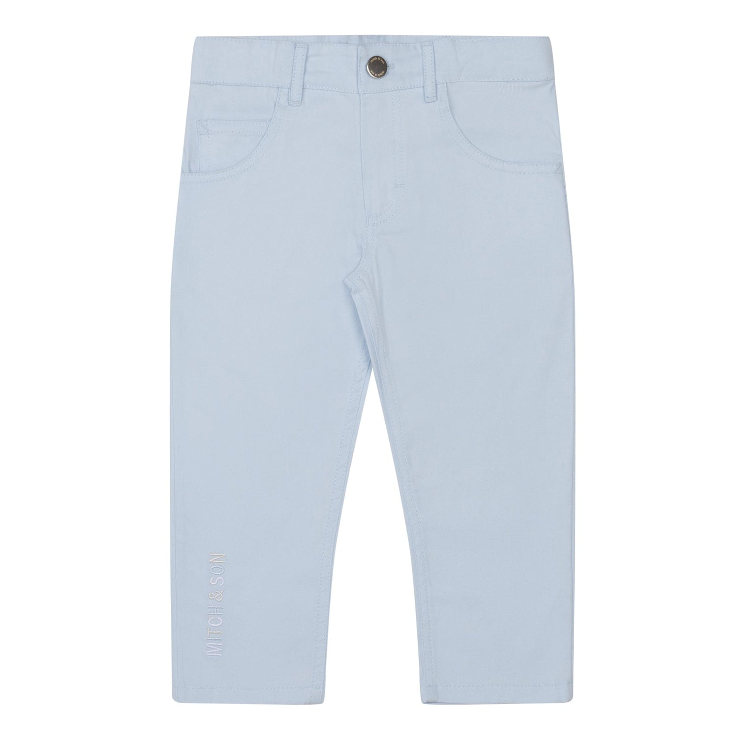 MITCH & SON - Andre & Arden Knitted Polo Top & Trouser Set - Pale Blue