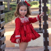 LA AMAPOLA - Caperucita Baby Dress  - Red