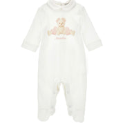 MONNALISA - Teddy  Babygrow  - Cream