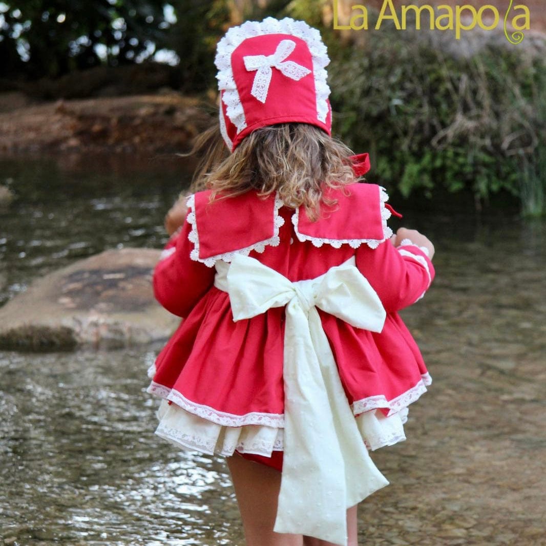 LA AMAPOLA - Valentina Baby Dress - Red
